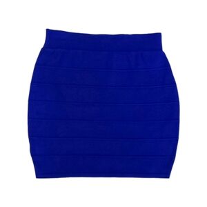 Blue Pull-On Mini Skirt, Size *S-M